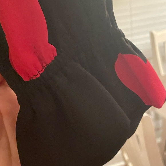 Studio Park x Shawn Killinger Women’s Woven Long Sleeve Black Heart Top Large - Picture 6 of 10